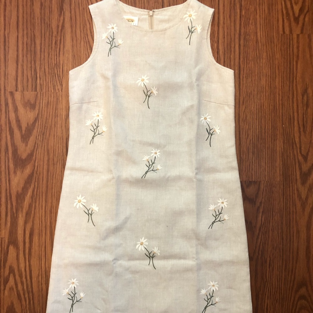 Talbots Daisy Linen Sleeveless Mini Dress